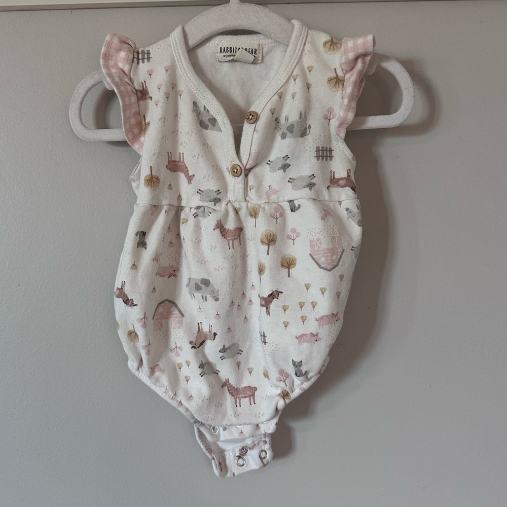 Rabbit & Bear Baby Onesie